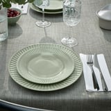 STRIMMIG Piatto, gres grigio pallido-verde, 27 cm