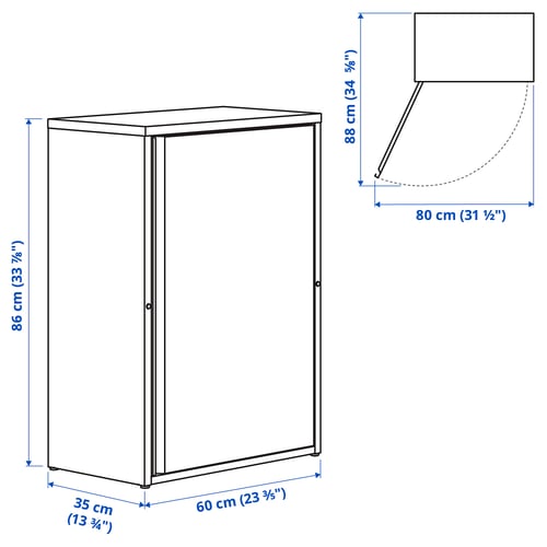 SUNDSÖ Mobile, blu scuro da esterno/per interni, 60x35x86 cm