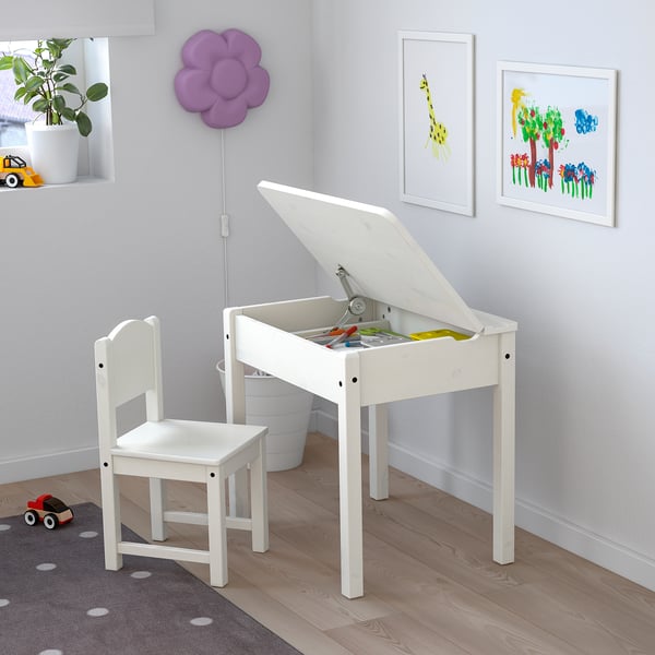 SUNDVIK Scrivania per bambini, bianco, 60x45 cm