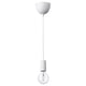 SUNNEBY / LUNNOM Lampada a sospensione con lampadina, bianco/globo trasparente