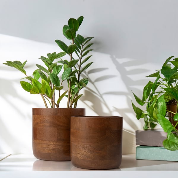 SVARTHÄTTA Portavasi, legno di mango, 15 cm