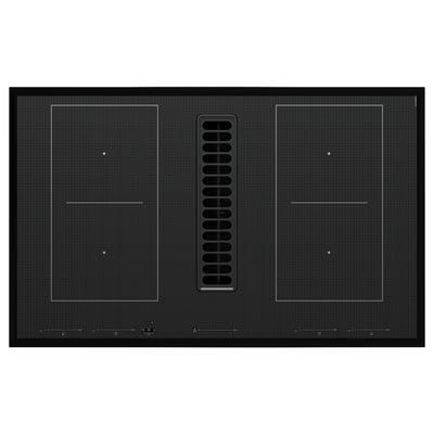 TÄCKNAN Piano cottura induzione/cappa integ, IKEA 500 nero, 83 cm