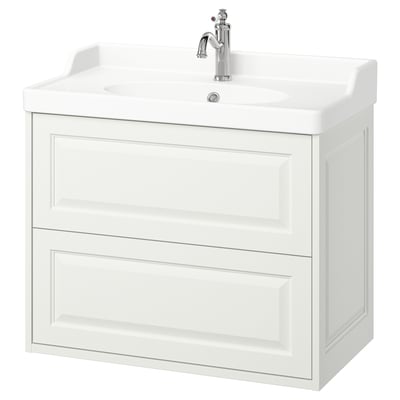 TÄNNFORSEN / RUTSJÖN Mobile lavabo/cassetti/lavabo/misc, bianco, 82x49x74 cm