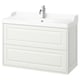 Opzione: TÄNNFORSEN / RUTSJÖN Mobile lavabo/cassetti/lavabo/misc, bianco, 102x49x74 cm