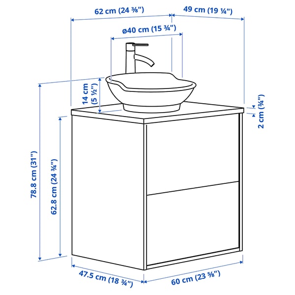 TÄNNFORSEN / VÄSTERSJÖN Mobile lavabo/cassetti/lavabo/misc