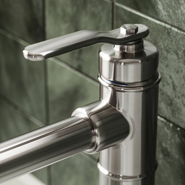 TAKSJÖN Miscelatore cucina leva superiore, color acciaio inox