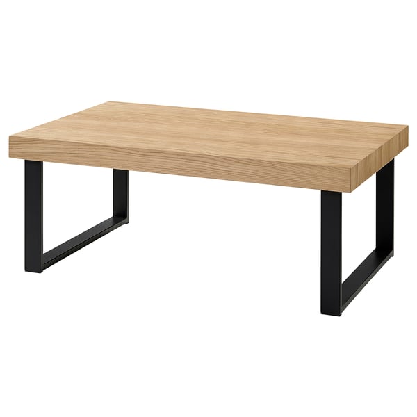 TARSELE Tavolino, impiallacciatura di rovere/nero, 114x72 cm