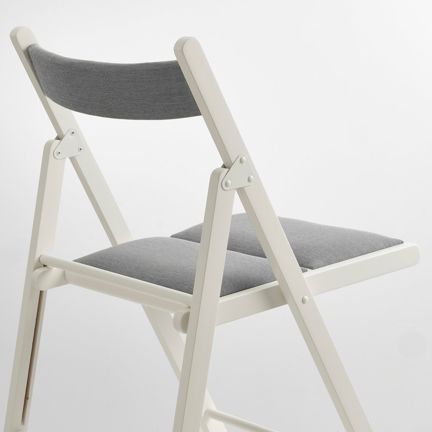 TERJE Sedia pieghevole, bianco/Knisa grigio chiaro - IKEA Svizzera