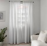 TIBAST Tenda, 2 teli, bianco/con nastro arricciatende, 145x300 cm