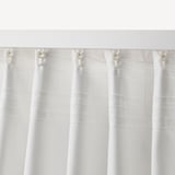 TIBAST Tenda, 2 teli, bianco/con nastro arricciatende, 145x300 cm