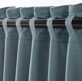 TIBAST Tenda, 2 teli, blu/con nastro arricciatende, 145x300 cm