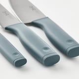 TIGERBARB Set di 3 coltelli, grigio-turchese