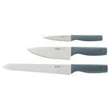 TIGERBARB Set di 3 coltelli, grigio-turchese