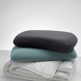 TÖCKENFLY Federa per cuscino ergonomico, grigio-verde, 29x43 cm