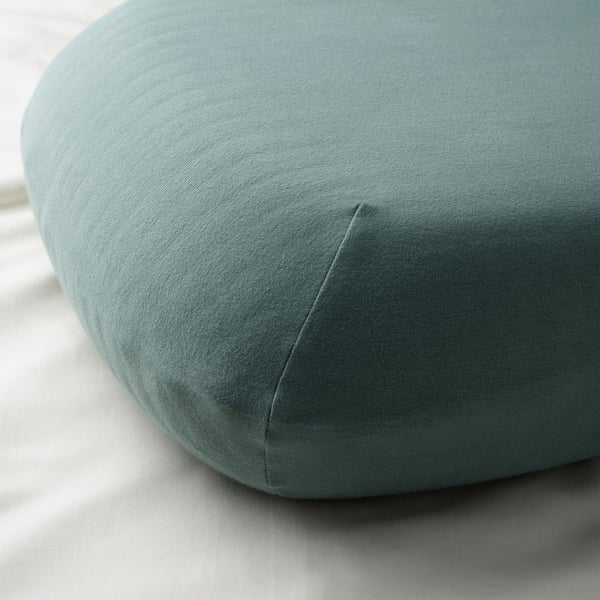 TÖCKENFLY Federa per cuscino ergonomico, grigio-verde, 29x43 cm