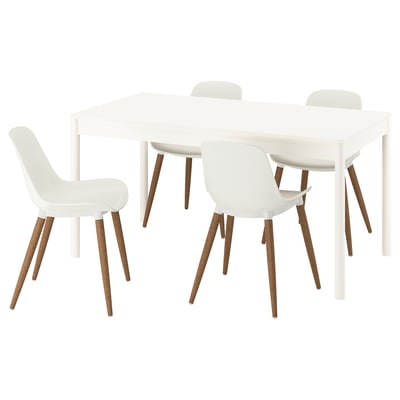 TONSTAD / GRÖNSTA Tavolo e 4 sedie, bianco sporco/bianco, 150x80 cm