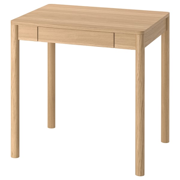 TONSTAD Scrivania, impiallacciatura di rovere, 75x60 cm