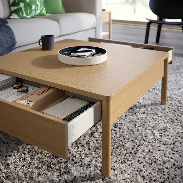 TONSTAD Tavolino, impiallacciatura di rovere, 84x82 cm