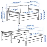 TORNSBORG Divano letto a 2 posti, Naggen beige/pino