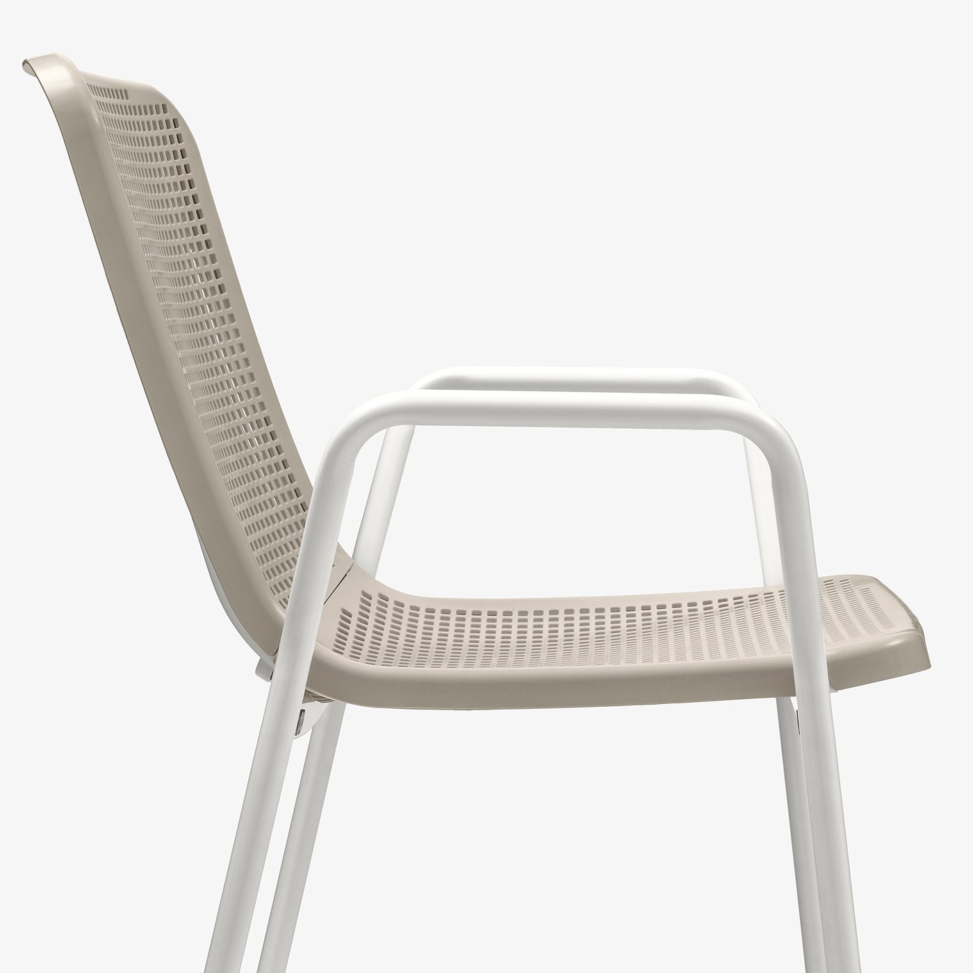 TORPARÖ Sedia con braccioli interno/esterno, bianco/beige - IKEA Svizzera