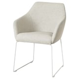 TOSSBERG Sedia, metallo bianco/Gunnared beige