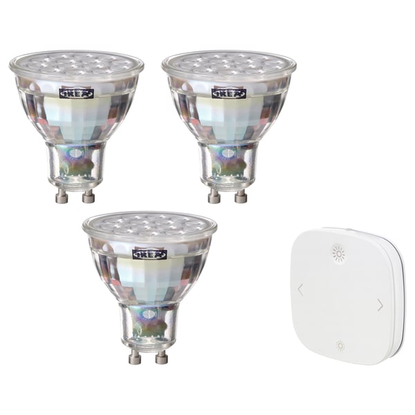 TRÅDFRI Kit di base, smart/intensità regolabile wireless spettro bianco, GU10