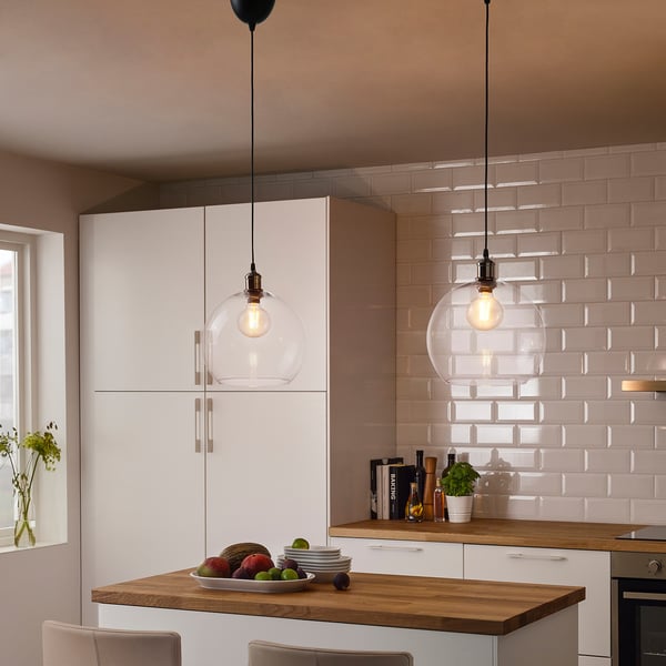 TRÅDFRI Lampadina a LED E27 470 lumen, smart intensità regolabile wireless/bianco caldo trasparente/globo