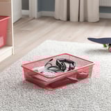 TROFAST Combinazione con contenitori, bianco/rosso chiaro, 99x44x56 cm