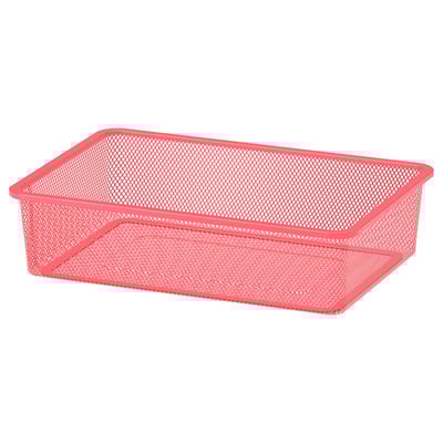 TROFAST Contenitore in rete, rosso chiaro, 42x30x10 cm
