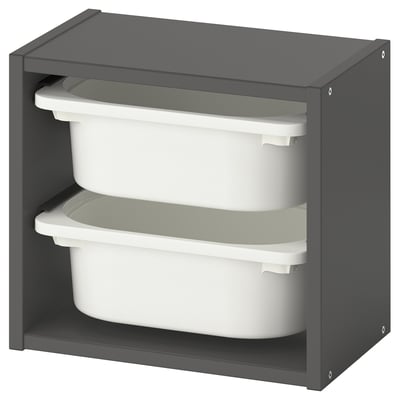 TROFAST Elemento da parete, grigio/bianco, 34x21x30 cm