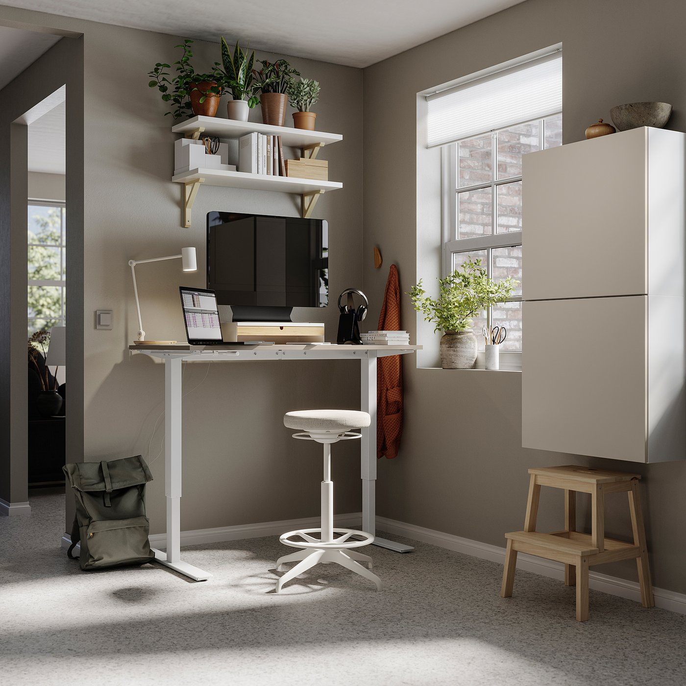TROTTEN Base regolabile per piano tavolo, bianco, 120/160 cm - IKEA Svizzera