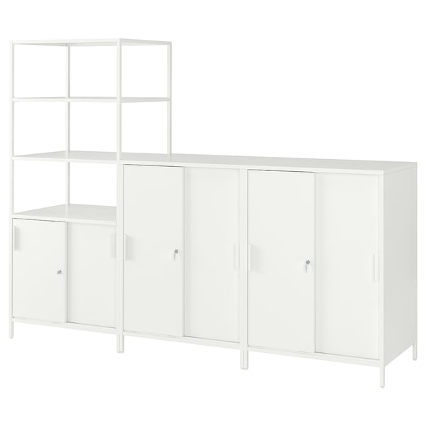 TROTTEN Combinazione di mobili, bianco, 240x180 cm