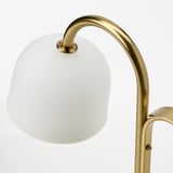 TVÅMASTAD Lampada a LED portatile, a batterie ottone/bianco opalino vetro