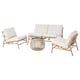TVARÖ Set a 4 posti da giardino, marrone/Frösön/Duvholmen beige