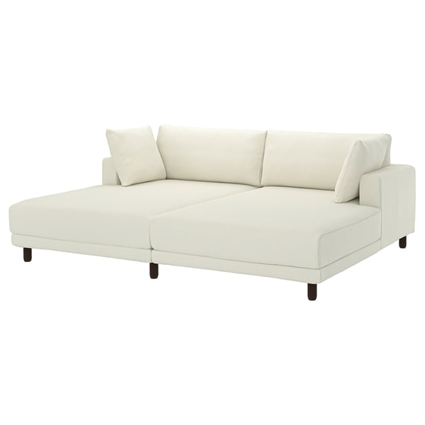 UPPÅKRA Divano a 3 posti componibile, con chaise-longue/Axvall bianco sporco