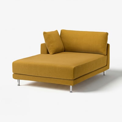 UPPÅKRA Elemento chaise-longue, con bracciolo sinistro/Samsala ambra