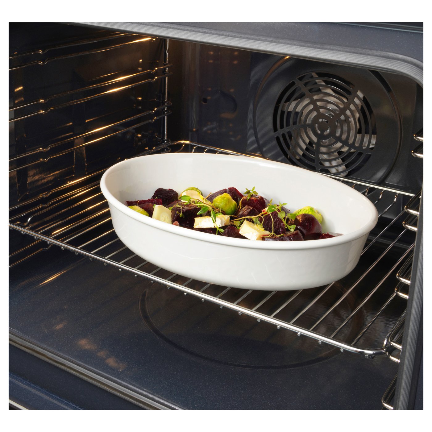 VARDAGEN Teglia da forno , ovale/bianco sporco, 31x24 cm - IKEA Svizzera