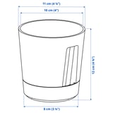 VÅRDTRÄD Vaso a riserva d'acqua, da interno/esterno trasparente/antracite, 9 cm