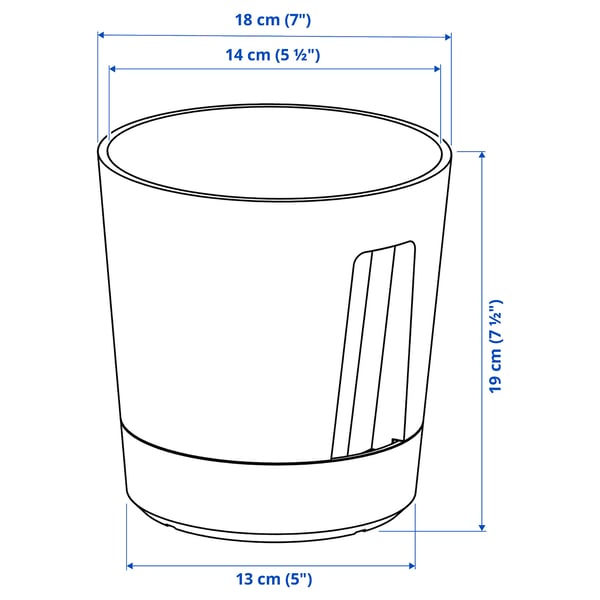 VÅRDTRÄD Vaso a riserva d'acqua, da interno/esterno trasparente/antracite, 15 cm