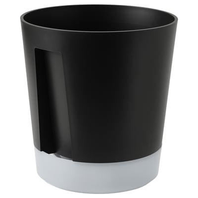VÅRDTRÄD Vaso a riserva d'acqua, da interno/esterno trasparente/antracite, 24 cm