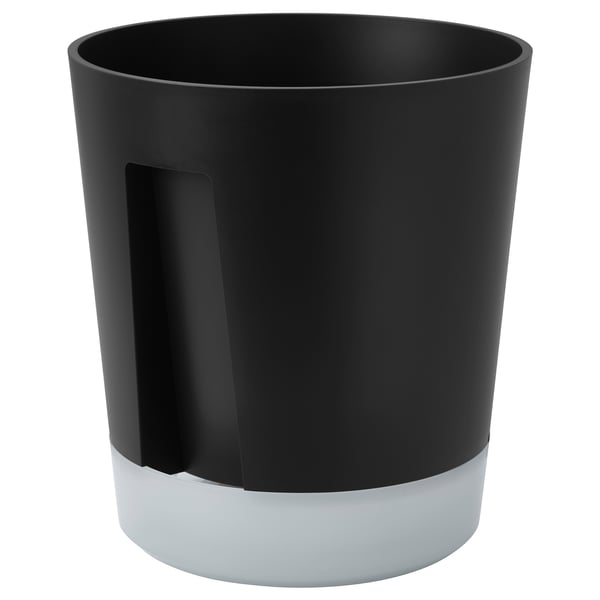 VÅRDTRÄD Vaso a riserva d'acqua, da interno/esterno trasparente/antracite, 19 cm