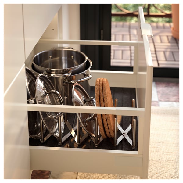 VARIERA Portacoperchi, inox
