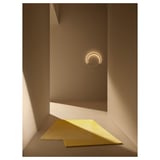 VARMBLIXT Lampada da parete a LED, bianco metallo/cerchio