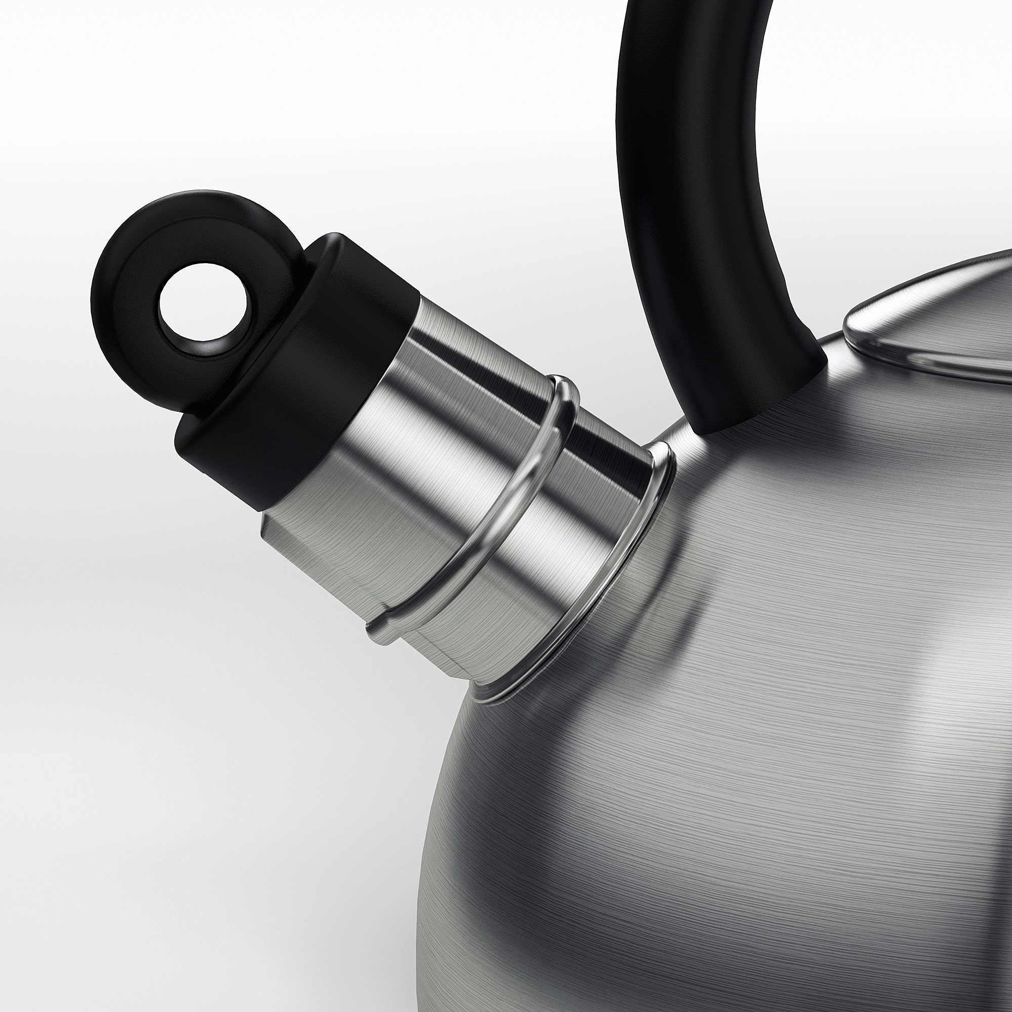 VATTENTÄT Bollitore con fischietto, inox/nero, 2 l