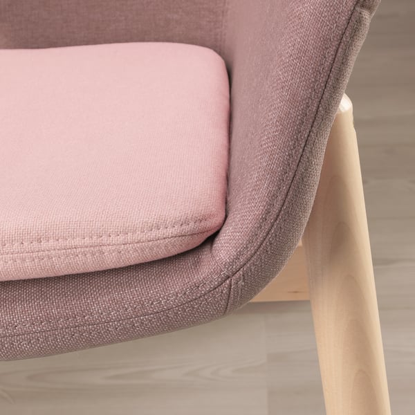 VEDBO Poltrona con schienale alto, Gunnared marrone chiaro-rosa