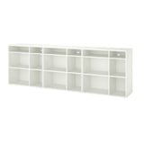 VIHALS Combinazione di scaffali, bianco, 286x37x90 cm