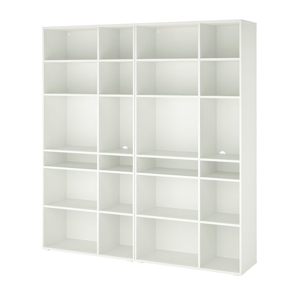 VIHALS Combinazione di scaffali, bianco, 190x37x200 cm