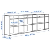 VIHALS Combinazione di scaffali, bianco, 286x37x90 cm