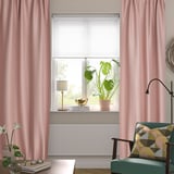 VILBORG Tenda semioscurante, 2 teli, rosa/con nastro arricciatende, 145x300 cm