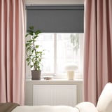 VILBORG Tenda semioscurante, 2 teli, rosa/con nastro arricciatende, 145x300 cm